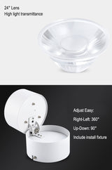 LED Downlight 1Pcs 12W Rail Track Fixture COB 10W Surface Mounted Downlight 7W Ceiling Light For Shop Stores Home Decorating