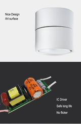 LED Downlight 1Pcs 12W Rail Track Fixture COB 10W Surface Mounted Downlight 7W Ceiling Light For Shop Stores Home Decorating