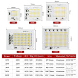 SMD 2835 LED Chip 100W 50W 30W 20W 10W Flood Light Beads AC 220V-240V Led Floodlight Lamp DIY For Outdoor Lighting Spotlight