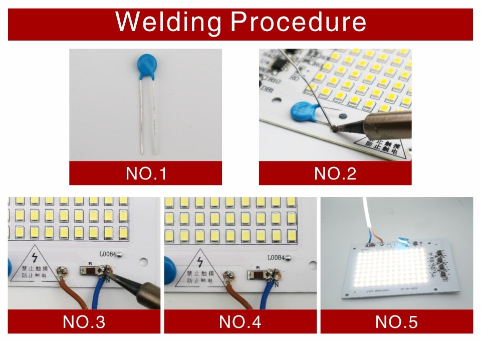 SMD 2835 LED Chip 100W 50W 30W 20W 10W Flood Light Beads AC 220V-240V Led Floodlight Lamp DIY For Outdoor Lighting Spotlight