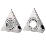 LED Closet Wall Lamp Kitchen Under Cabinet Hotel Counter Lighting Triangle Light Stainless Steel Downlight For Wardrobe Cupboard