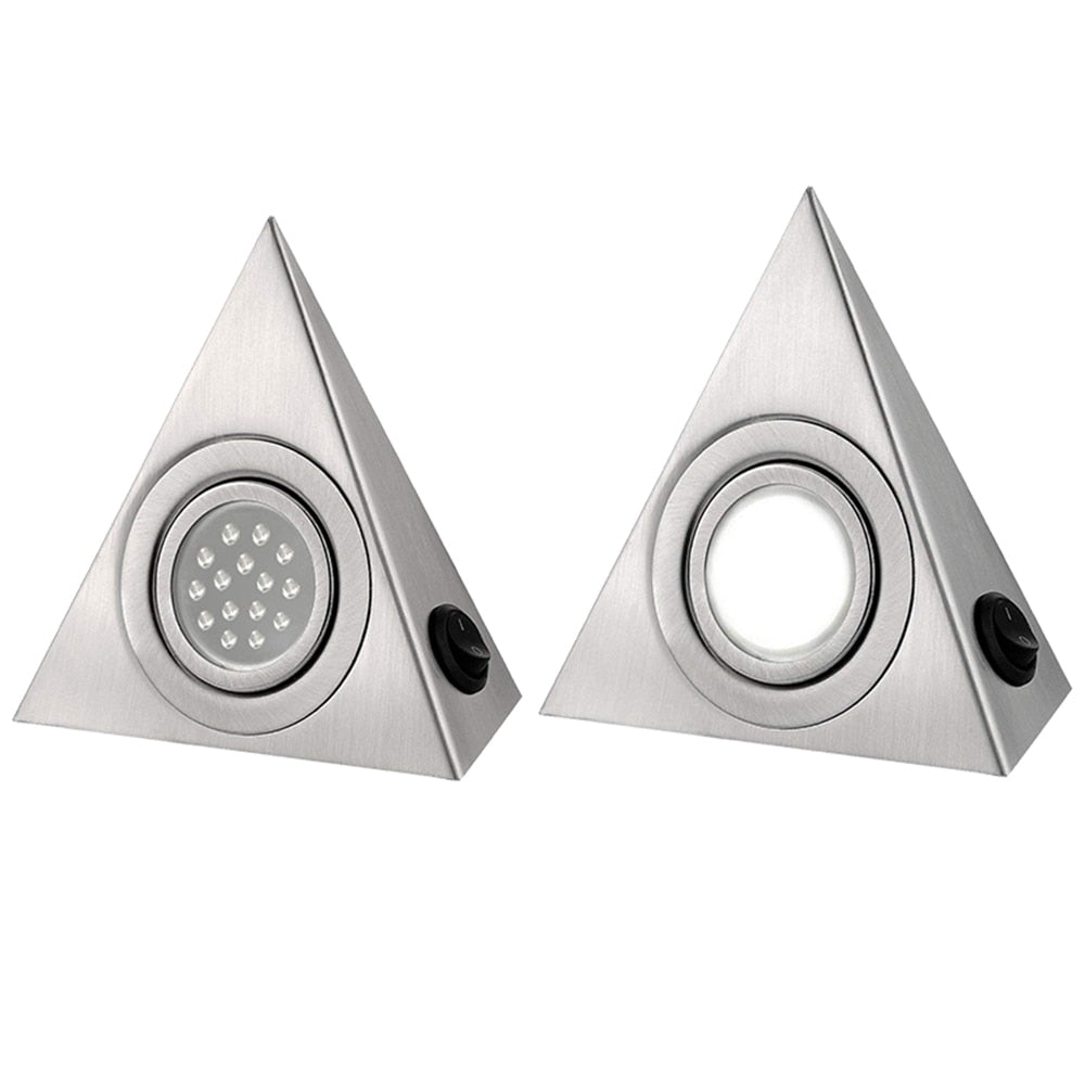 LED Closet Wall Lamp Kitchen Under Cabinet Hotel Counter Lighting Triangle Light Stainless Steel Downlight For Wardrobe Cupboard
