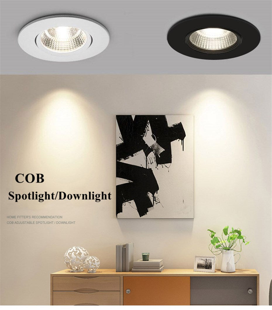 Dimmable LED Downlight AC110V 220V 5W 9W 12W Recessed Ceiling downlight LED Recessed Ceiling lamp Spot light For home lights