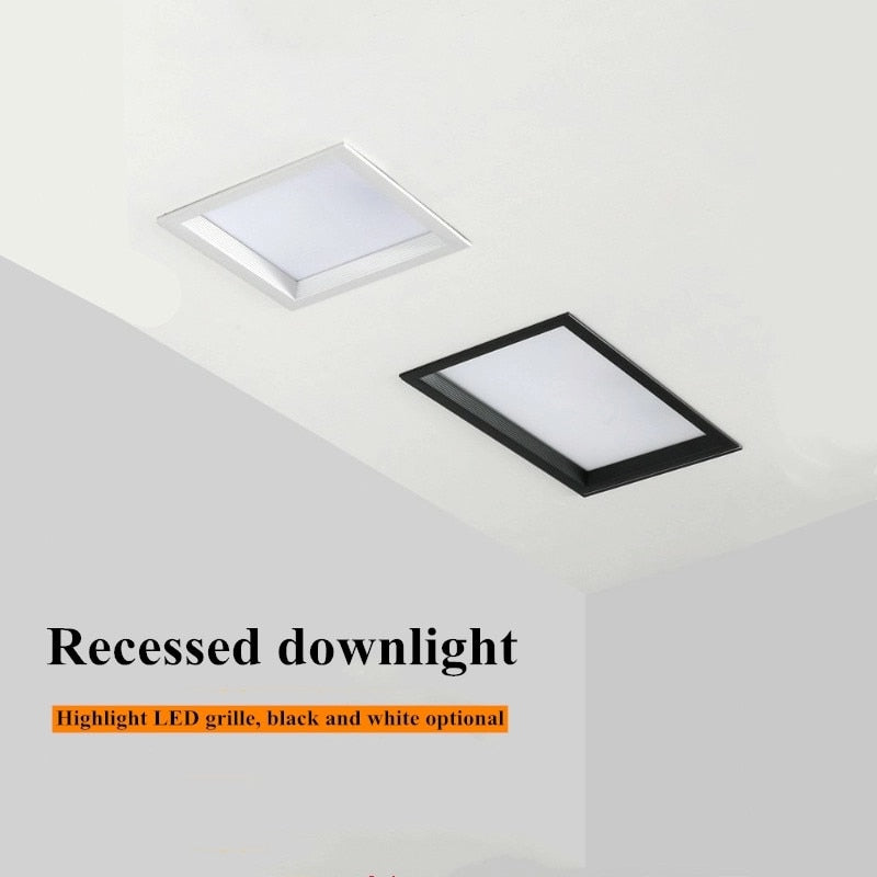 Led Panel 1pcs Dimmable Recessed led downlight 12W 18W 24w 30w Square LED Spot light led ceiling lamp AC110V 220V