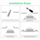 LED Downlight 3W 5W 7W 9W 12W AC220V 230V 240V Warm White Cold White Recessed LED Lamp Spot Light Led Bulb for Bedroom Kitchen