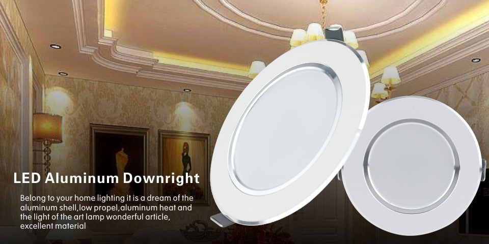 LED Downlight 3W 5W 7W 9W 12W AC220V 230V 240V Warm White Cold White Recessed LED Lamp Spot Light Led Bulb for Bedroom Kitchen