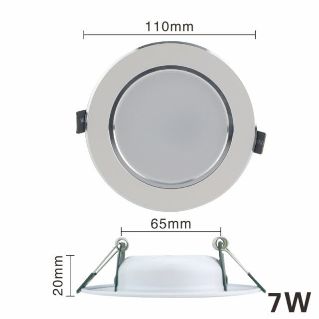 LED Downlight 3W 5W 7W 9W 12W AC220V 230V 240V Warm White Cold White Recessed LED Lamp Spot Light Led Bulb for Bedroom Kitchen