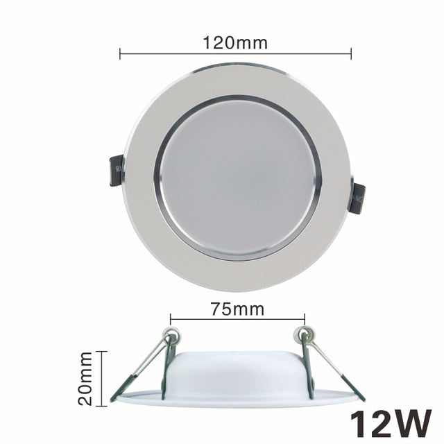 LED Downlight 3W 5W 7W 9W 12W AC220V 230V 240V Warm White Cold White Recessed LED Lamp Spot Light Led Bulb for Bedroom Kitchen