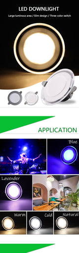 led downlight 3W 5W downlight Ultra Thin new six color led downlight ceiling AC220V 240V Round Recessed LED Spot Lighting