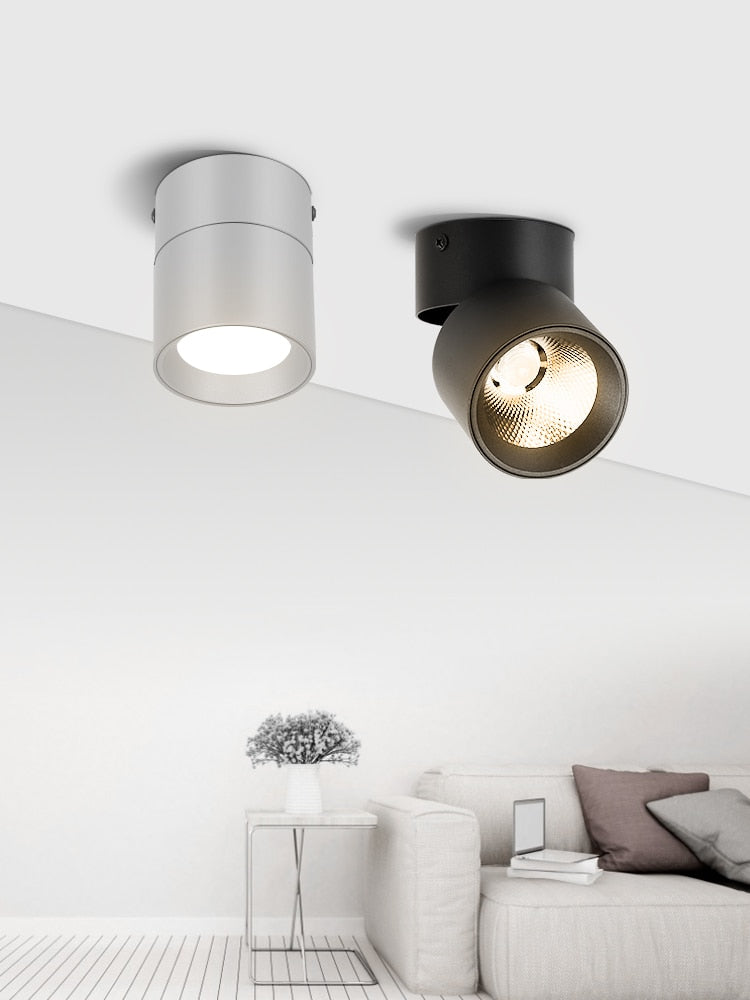 Led Downlights Spot Led Ceiling Spotlights Foldable Panel Lamp COB Down Lights For Kitchen Bathroom Round Indoor Lighting 220V