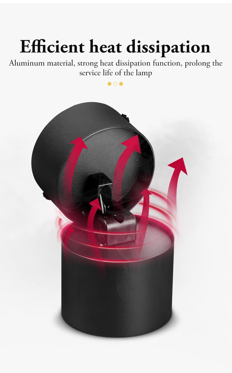 Led Downlights Spot Led Ceiling Spotlights Foldable Panel Lamp COB Down Lights For Kitchen Bathroom Round Indoor Lighting 220V