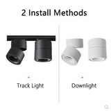 Led Downlights Spot Led Ceiling Spotlights Foldable Panel Lamp COB Down Lights For Kitchen Bathroom Round Indoor Lighting 220V