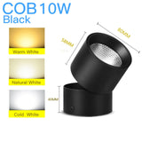 Led Downlights Spot Led Ceiling Spotlights Foldable Panel Lamp COB Down Lights For Kitchen Bathroom Round Indoor Lighting 220V