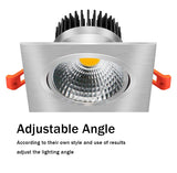 Recessed Square Dimmable LED Downlights 7W 9W 12W COB LED Ceiling Lamp AC85-265V Warm/Cold White LED Spot Lights Indoor Lighting