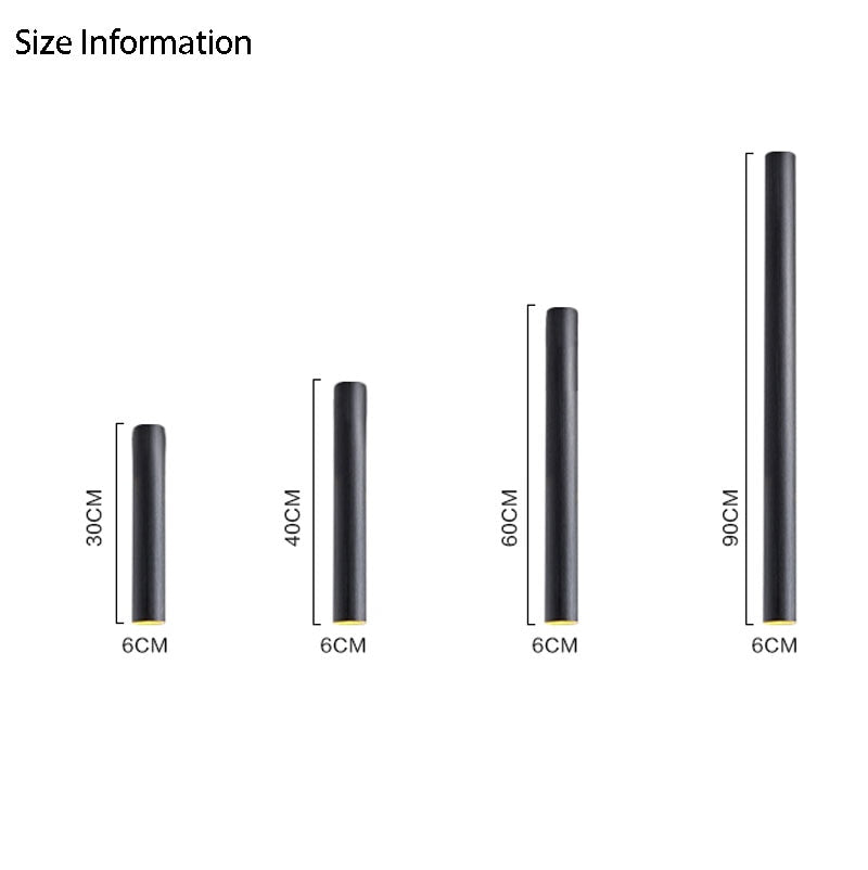 Led Downlight Long Tube Surface Mounted Led Spot Modern Aluminum Spot Light Indoor Living Room Kitchen Store Office Ceiling Lamp