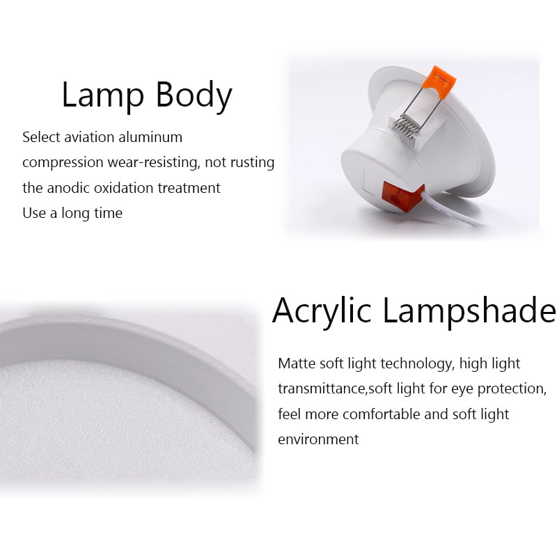 Smart Led Downlight RGB Recessed Round Spotlight Smart Home Tuya WiFi Dimmable Indoor lights Fixture 5W/7W/9W/15W CW+WW+RGB