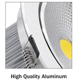 DBF High Power COB Downlight Dimmable Recessed LED Ceiling Lamp 7W 9W 12W 15W 18W LED Spot Light with AC85-265V LED Transformer