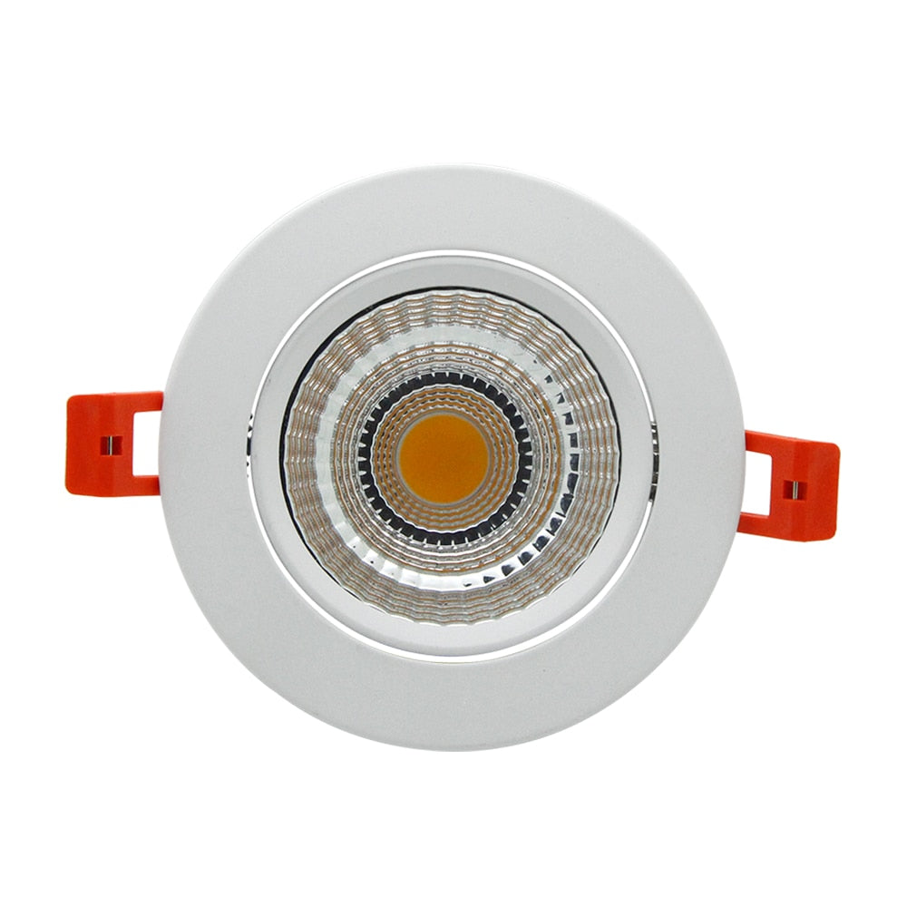 DBF Fast Heat Dissipation LED Dimmable Downlight 6W 9W 12W 15W Angle Adjustable Ceiling Recessed Spot Light AC 110V 220V Spotlight