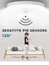 Motion Sensor Led Ceiling Light Fixtures Surface Mounted Ceiling Lamp 12W 18W 30W 50W Panel Night Light 220V For Home Bedroom