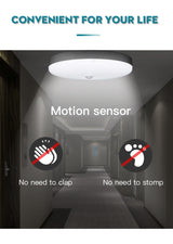 Motion Sensor Led Ceiling Light Fixtures Surface Mounted Ceiling Lamp 12W 18W 30W 50W Panel Night Light 220V For Home Bedroom