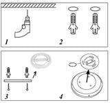 Motion Sensor Led Ceiling Light Fixtures Surface Mounted Ceiling Lamp 12W 18W 30W 50W Panel Night Light 220V For Home Bedroom