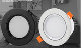 Dimmable Led Downlight Lamp 3w 5W 7w 9w 12w 15w Cob Led Spot AC 110V / 220V Ceiling Recessed Downlights Round