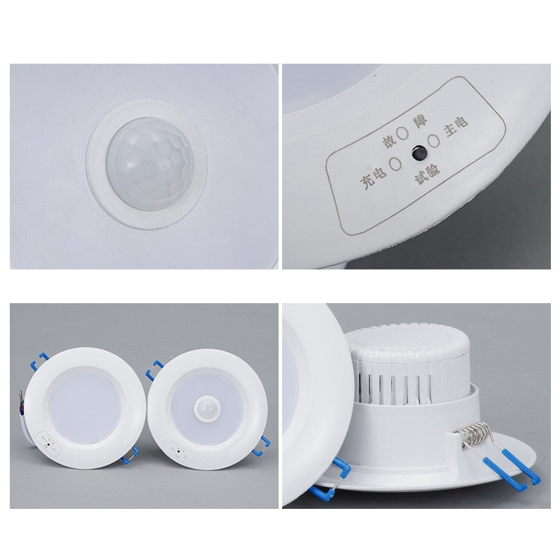 Lighting Control LED Emergency Light Round Shape LED Indoor Light 5W 8W 12W Emergency Downlight