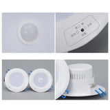 Lighting Control LED Emergency Light Round Shape LED Indoor Light 5W 8W 12W Emergency Downlight
