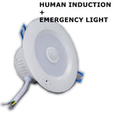 Lighting Control LED Emergency Light Round Shape LED Indoor Light 5W 8W 12W Emergency Downlight
