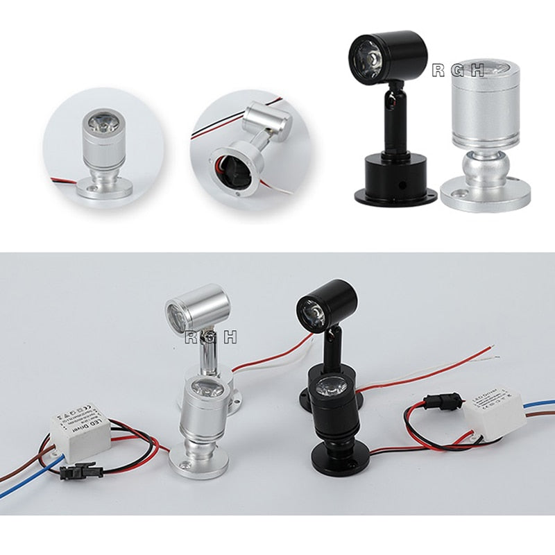 Led recessed cabinet mini spot light 1W 3W 110V 220v downlight 12v dc jewelry show Include Led Driver 4000K Ceiling light lamp