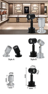Led recessed cabinet mini spot light 1W 3W 110V 220v downlight 12v dc jewelry show Include Led Driver 4000K Ceiling light lamp