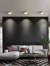 MOONSHADOW Full Copper Led Downlights Ultra-thin Surface Mounted Downlight Nordic Ceiling Porch Corridor Aisle Light 220V