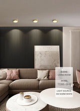 MOONSHADOW Full Copper Led Downlights Ultra-thin Surface Mounted Downlight Nordic Ceiling Porch Corridor Aisle Light 220V