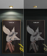 MOONSHADOW Full Copper Led Downlights Ultra-thin Surface Mounted Downlight Nordic Ceiling Porch Corridor Aisle Light 220V