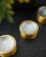 MOONSHADOW Full Copper Led Downlights Ultra-thin Surface Mounted Downlight Nordic Ceiling Porch Corridor Aisle Light 220V