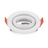 Round LED Recessed Ceiling Downlight Adjustable Mounted Frame Bracket MR16 GU10 Lamp Holder Socket Fitting Spot Lighting Fixture