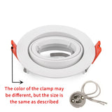Round LED Recessed Ceiling Downlight Adjustable Mounted Frame Bracket MR16 GU10 Lamp Holder Socket Fitting Spot Lighting Fixture