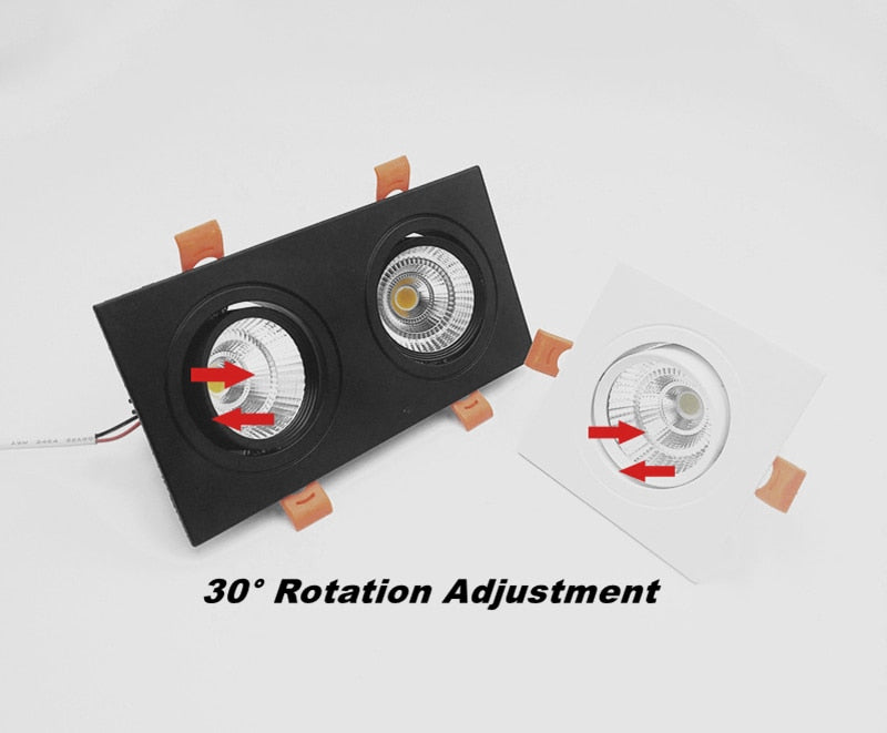 Square Recessed Dimmable COB LED Downlights 7W 9W 12W 24W LED Ceiling Lamps AC85~265V LED Ceiling Spot Lights Indoor Lighting