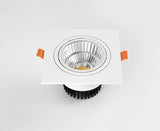 Square Recessed Dimmable COB LED Downlights 7W 9W 12W 24W LED Ceiling Lamps AC85~265V LED Ceiling Spot Lights Indoor Lighting