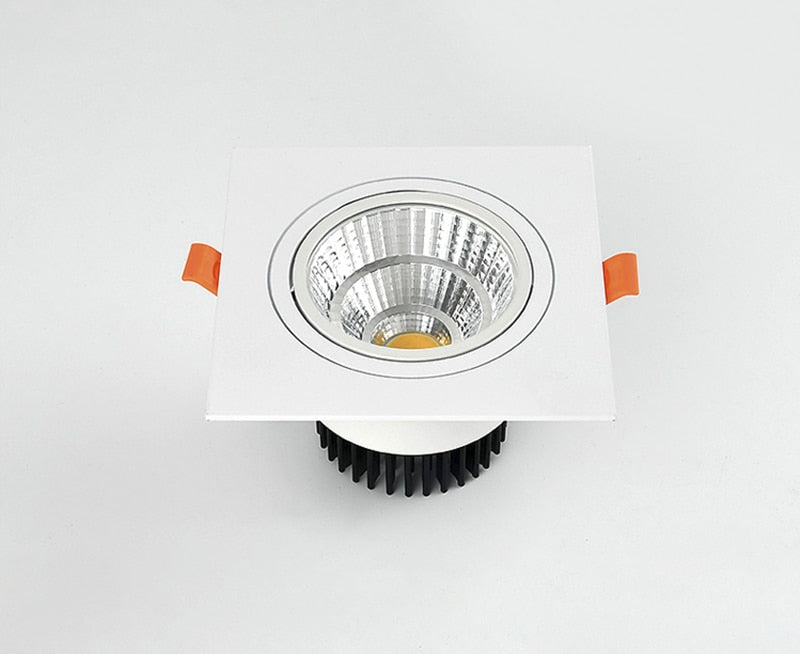Square Recessed Dimmable COB LED Downlights 7W 9W 12W 24W LED Ceiling Lamps AC85~265V LED Ceiling Spot Lights Indoor Lighting