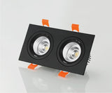 Square Recessed Dimmable COB LED Downlights 7W 9W 12W 24W LED Ceiling Lamps AC85~265V LED Ceiling Spot Lights Indoor Lighting