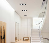 Square Recessed Dimmable COB LED Downlights 7W 9W 12W 24W LED Ceiling Lamps AC85~265V LED Ceiling Spot Lights Indoor Lighting