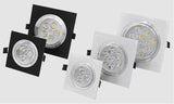 LED Down Light Square 9W 12W 15W 21W Led Dimmable Downlight Recessed Led Ceiling Down Light Lamp Indoor AC85-265V Driver