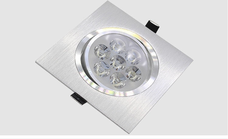 LED Down Light Square 9W 12W 15W 21W Led Dimmable Downlight Recessed Led Ceiling Down Light Lamp Indoor AC85-265V Driver