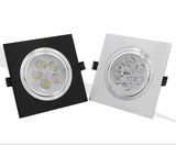 LED Down Light Square 9W 12W 15W 21W Led Dimmable Downlight Recessed Led Ceiling Down Light Lamp Indoor AC85-265V Driver