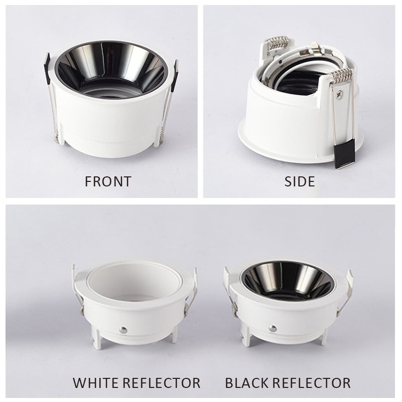 LED Spot Downlight GU10 Fitting Anti Glare Led Ceiling Recessed Lamp 75mm Cut Hole Bulb Replaceable Downlights