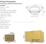 Miboxer 2.4G Smart Downlight AC110V/220V 6W 9W 12W 15W 18W 25W RGBCCT LED Ceiling Lamp Wireless Remote & WiFi APP Voice Control