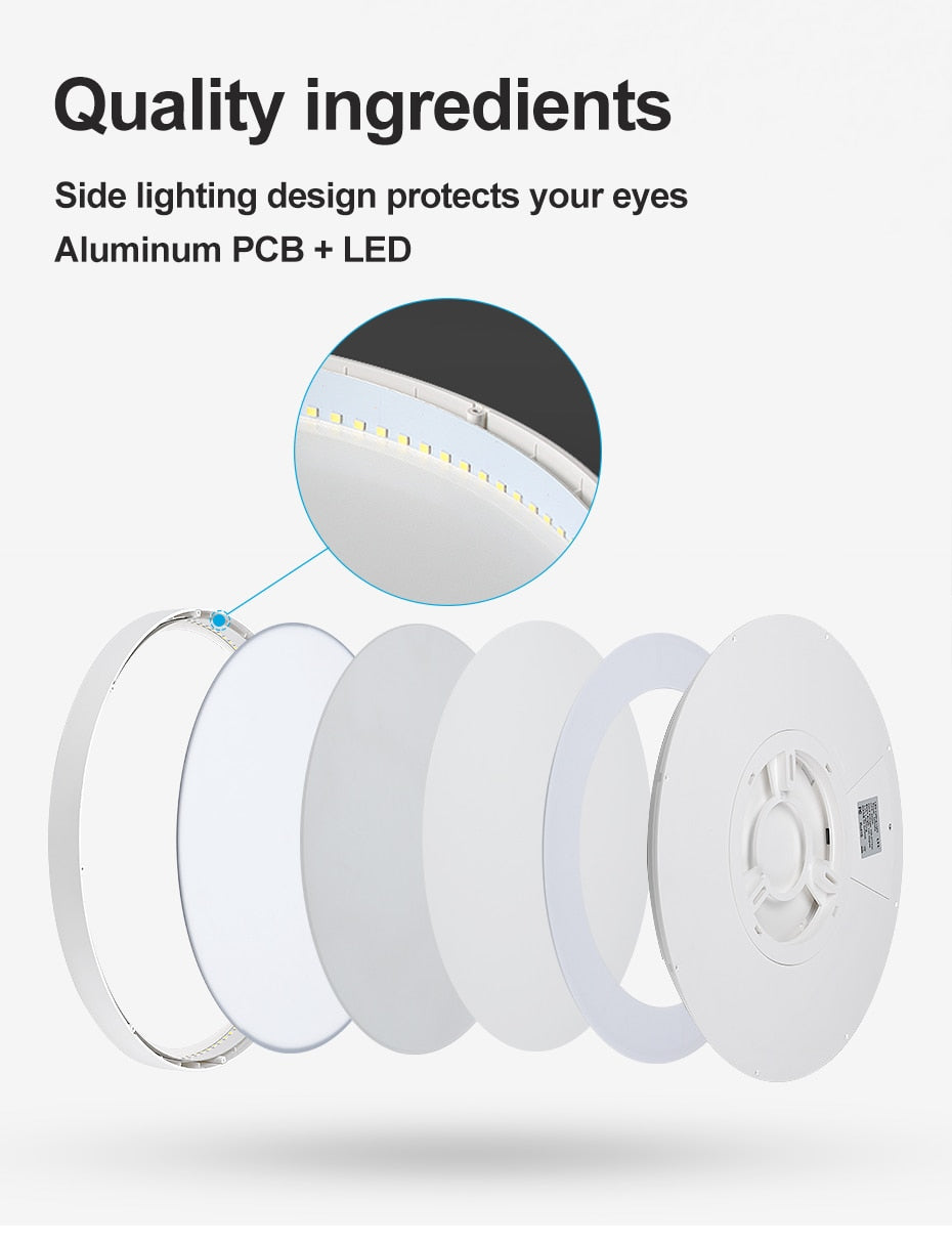 Modern LED Smart Ceiling Light Dimmable Home Lighing WiFi Tuya App AI Voice Control Ultrathin Surface Mounting Ceiling Lamp