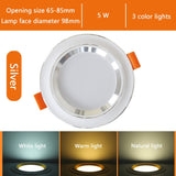 Led Downlights 5W Led Ceiling Light Recessed Down Light Round Led Panel Light LED Spot Light Indoor Lighting Night light 3 color