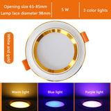 Led Downlights 5W Led Ceiling Light Recessed Down Light Round Led Panel Light LED Spot Light Indoor Lighting Night light 3 color